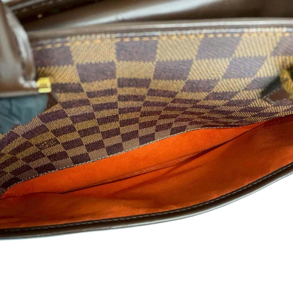 LOUIS VUITTON Authentic Brown Damier Leather Boston Bag - Picture 10 of 10